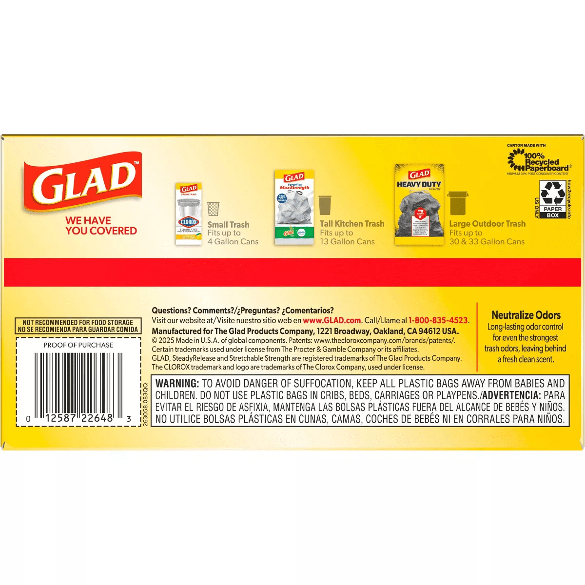 Glad Trash Bags - Apple Cinnamon - 13Gal/50Ct - Image 13
