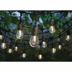 24-Light 48 Ft. Plug-In Indoor/Outdoor Edison Patio String Light with S14 Single Filament LED Bulbs