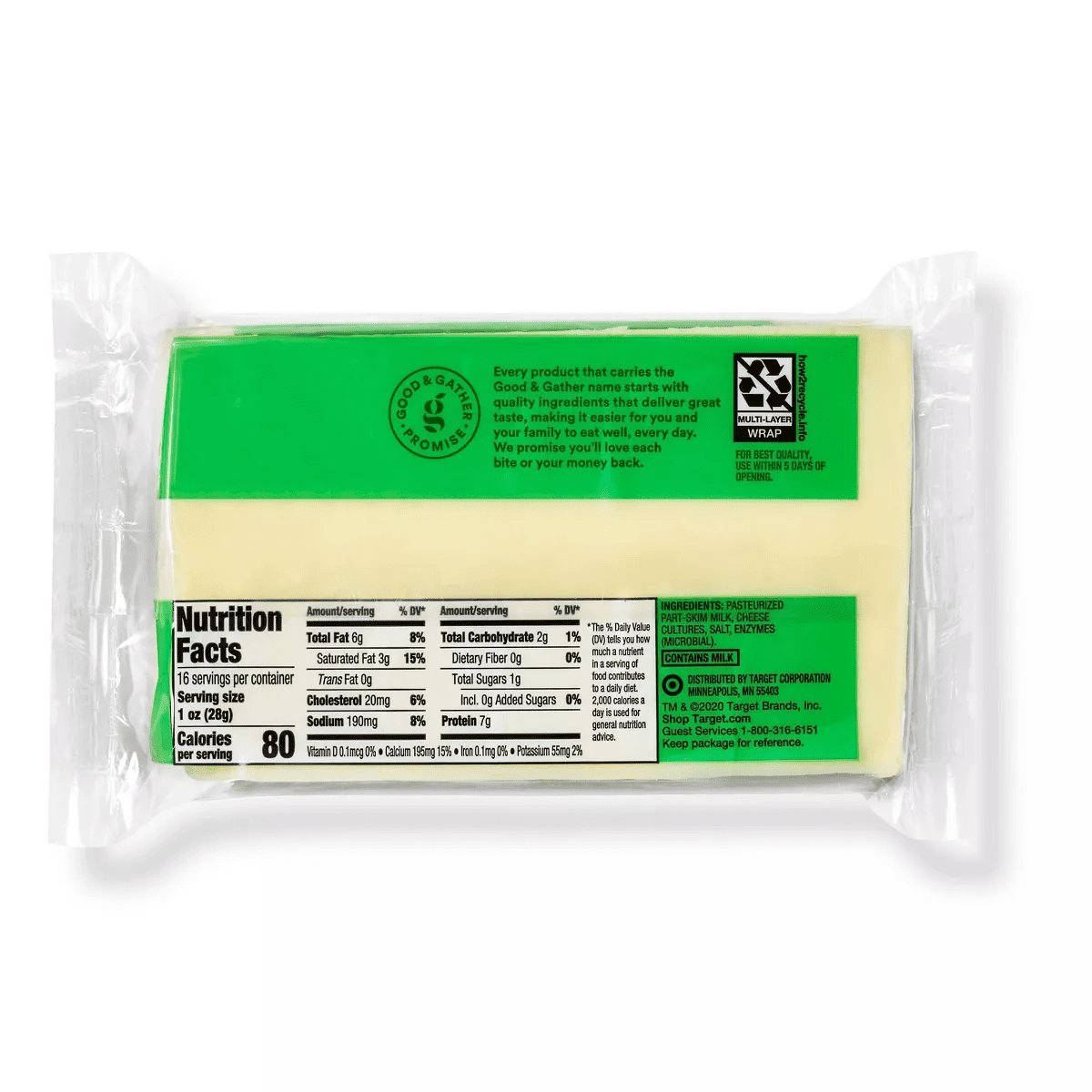 Chunk Mozzarella Cheese - 16Oz - Good & Gatherâ„¢ - Image 2