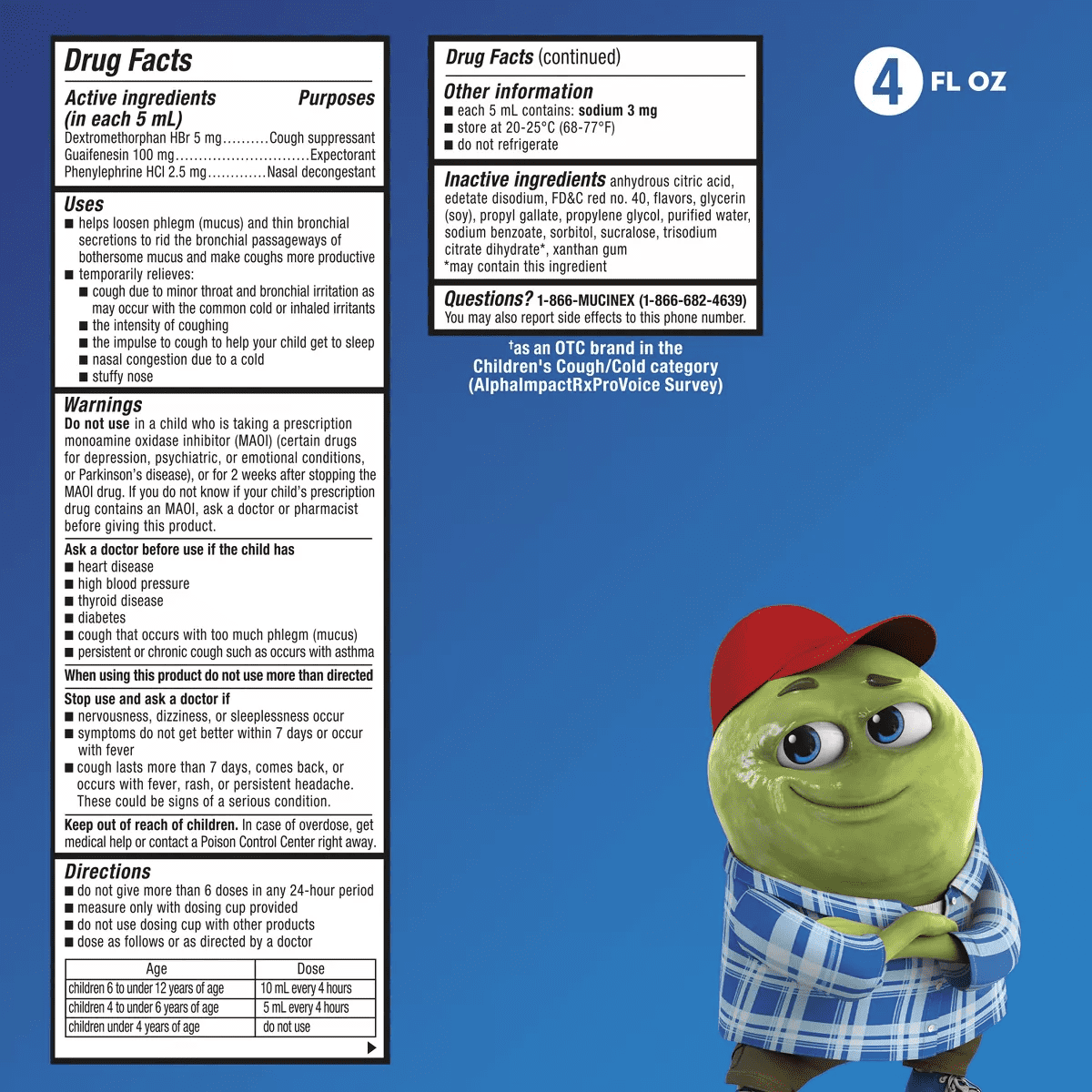 Mucinex Children'S Multi-Symptom Cold Medicine Liquid - Very Berry - 4 Fl Oz - Image 4