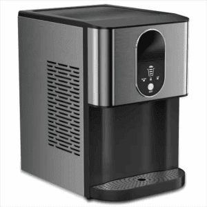 10.63 In. 44 Lbs. Countertop or Portable Nugget/Pebble Ice Maker in Stainless Steel Black