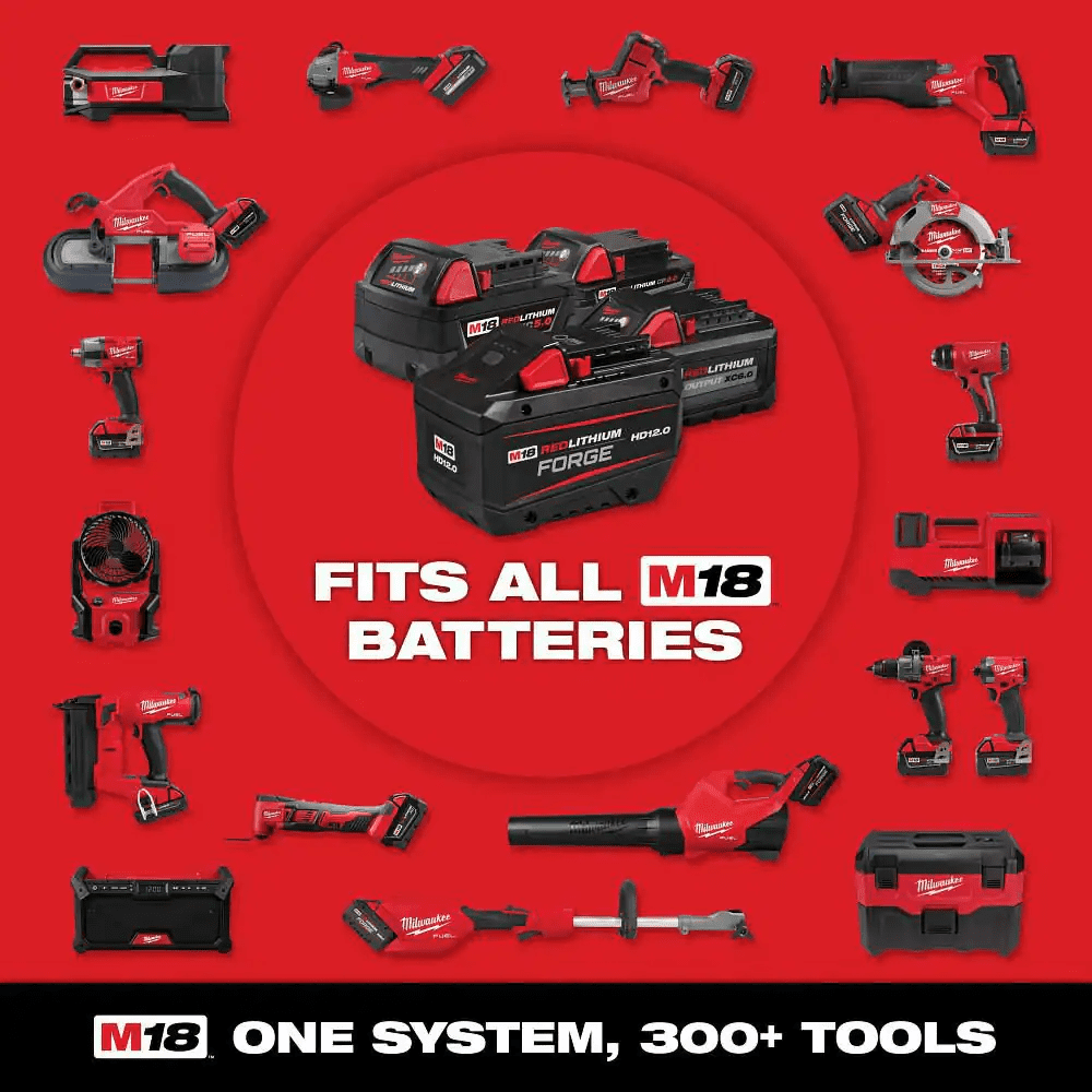 M18 18V Lithium-Ion Cordless Combo Tool Kit with Two 3.0Ah Batteries, 1-Charger, 1-Tool Bag (4-Tool) - Image 11