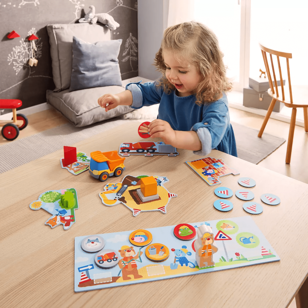 HABA My Very First Games Building Site, a Cooperative Learning Kids Game, Toddler Learning Activities & Games for 2+ Year Olds with Included Toy Truck - Image 7
