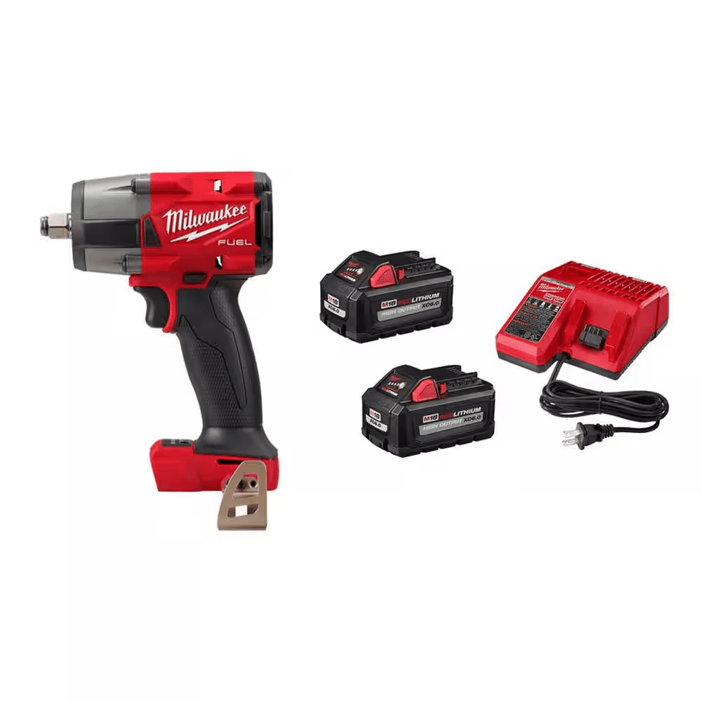 M18 FUEL Gen-2 18V Lithium-Ion Brushless Cordless Mid Torque 1/2 In. Impact Wrench with (2) 6.0Ah Batteries and Charger - Image 14