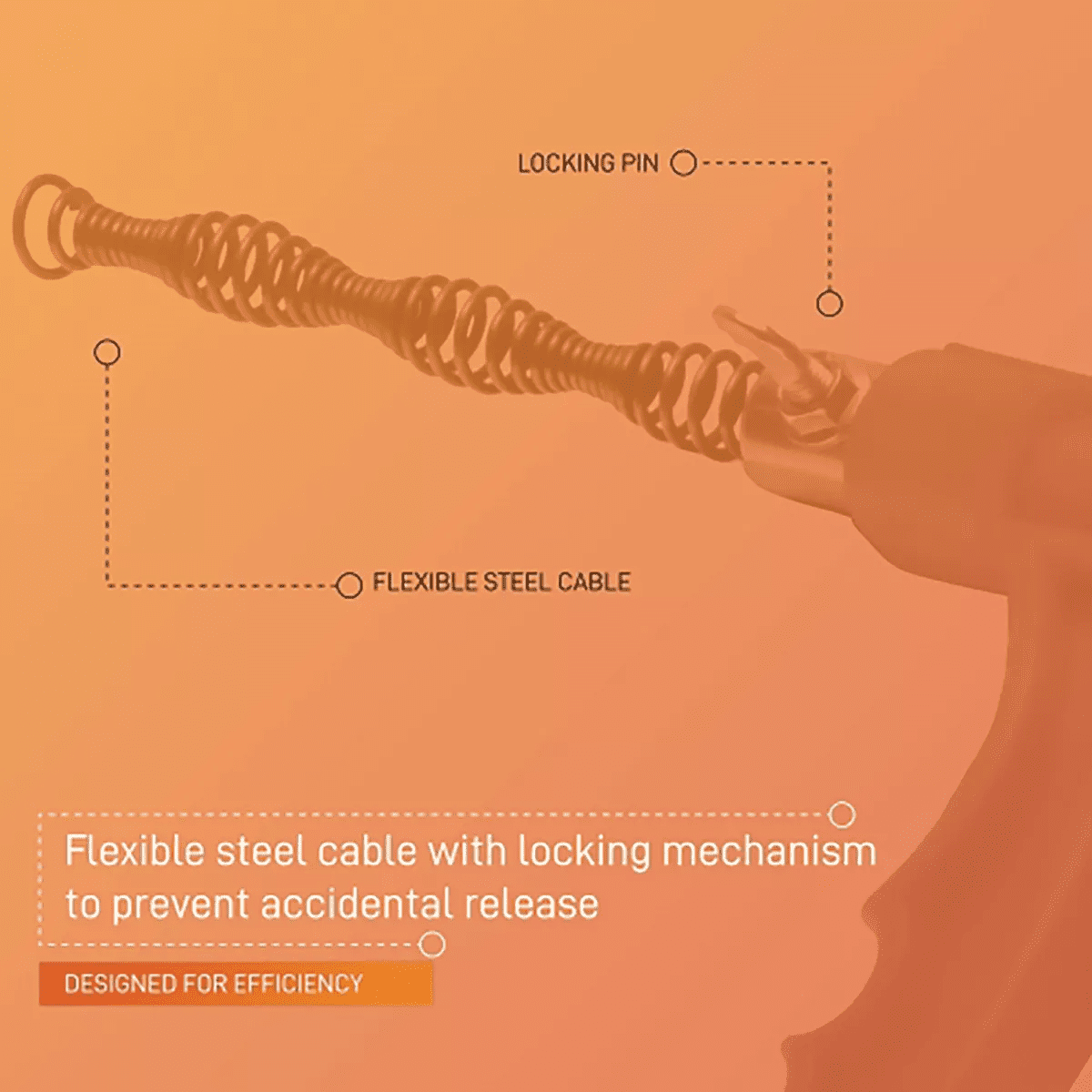 Drainx® Plumbing Snake Drain Auger, 16 Ft. in Orange - Image 4