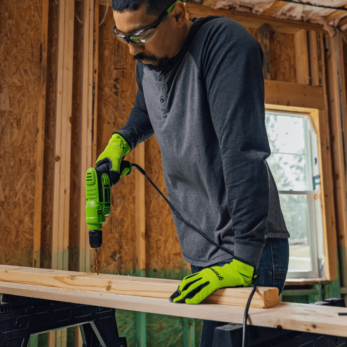 Greenworks 7 Amp 3/8In Keyless Corded Drill - Image 2