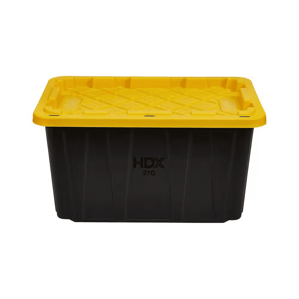 27 Gal. Tough Storage Tote in Black and Yellow - Image 6