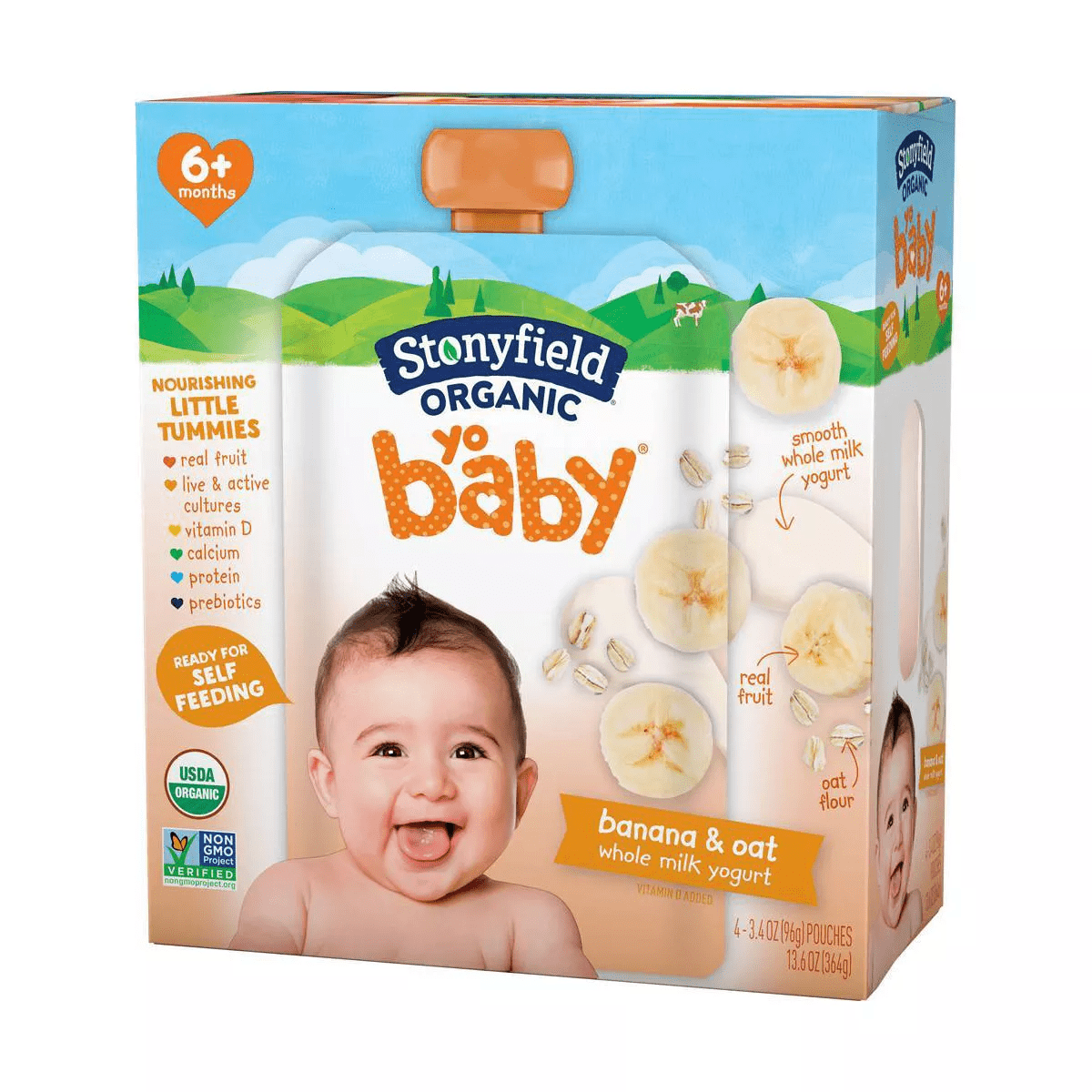 Stonyfield Organic Yobaby Whole Milk Yogurt - 4Ct/3.4Oz Pouches - Image 7