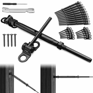 T316 Stainless Steel Black Cable Railing Kit Adjustable Angle Swage Toggle Turnbuckle Hardware (10-Pack)