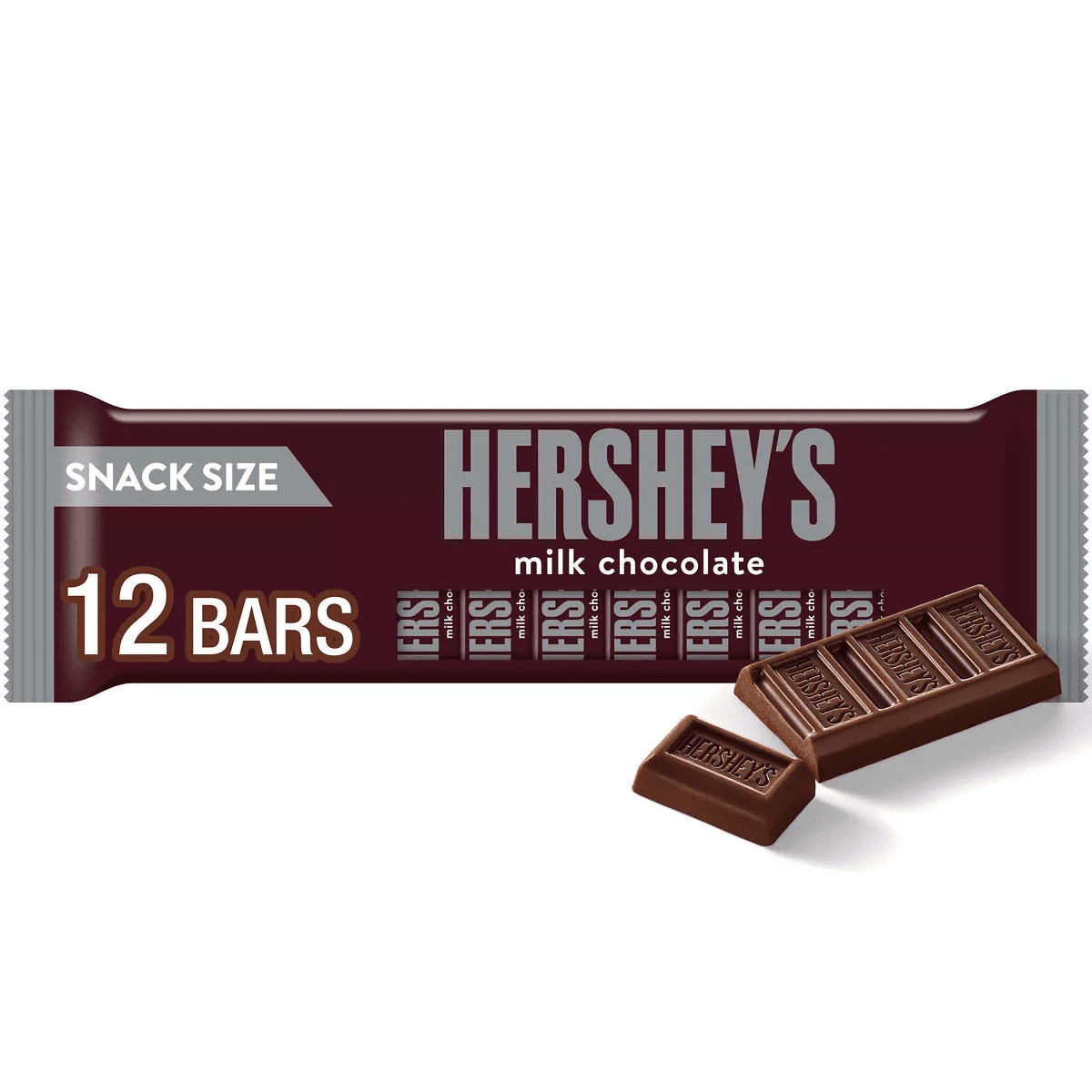 Hershey'S Milk Chocolate Snack Size Bars - 5.4Oz/12Ct