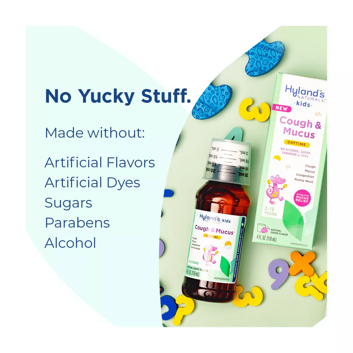 Hyland'S Naturals Kids' Cough & Mucus Combo Pack Syrup - Grape - 8 Fl Oz - Image 4