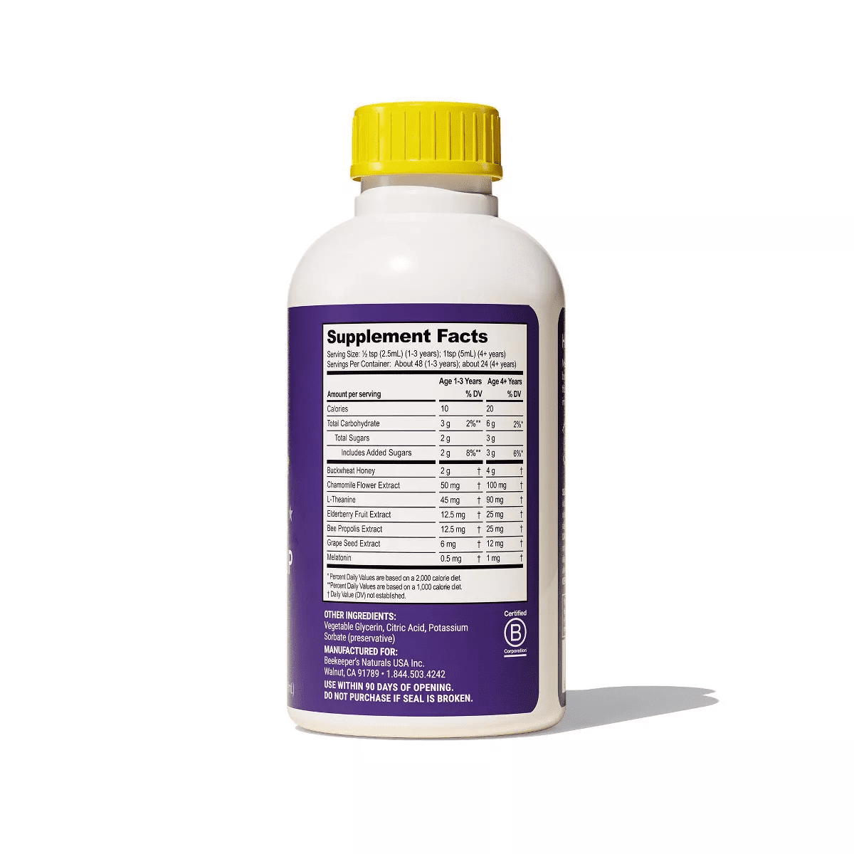 Beekeepers Naturals Kids' Nighttime Propolis Cough Syrup - 4 Fl Oz - Image 3