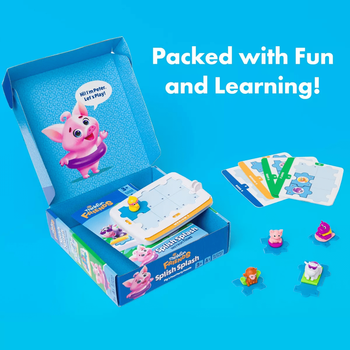 Thinkfun Friends - Splishsplash Pig'S Pool Party Puzzle Game: Creative Thinking, Problem Solving, Solo Board Game - Image 9