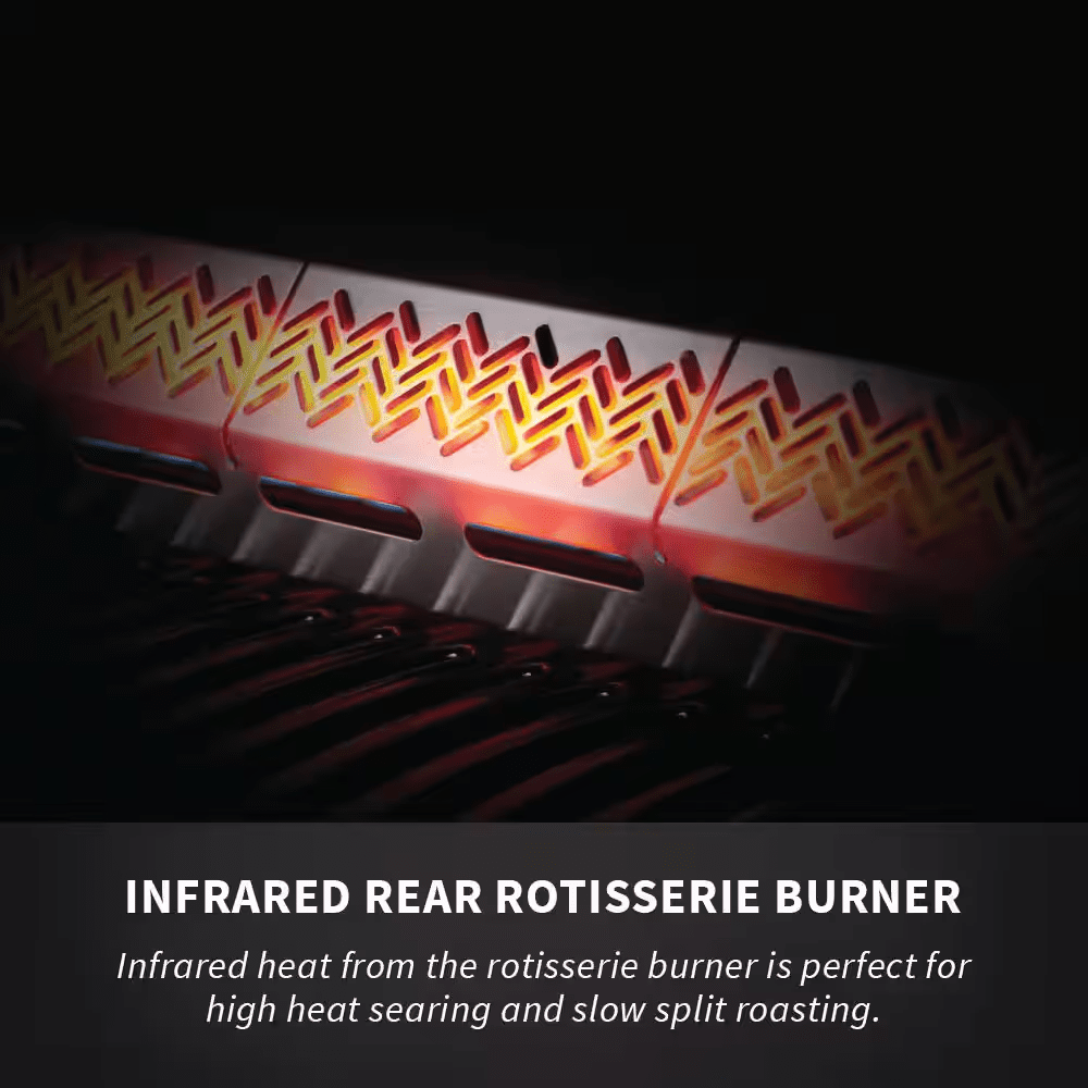Rogue 4-Burner Propane Gas Grill in Stainless Steel with Infrared Rear and Side Burners - Image 9