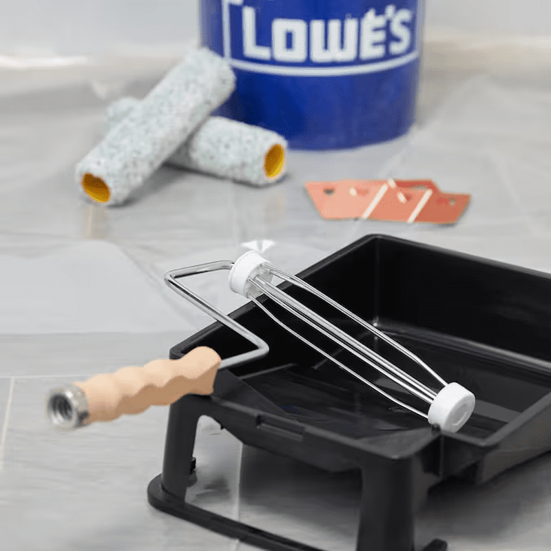 Professional Wood Handle 9-In Metal Standard Paint Roller Frame - Image 3