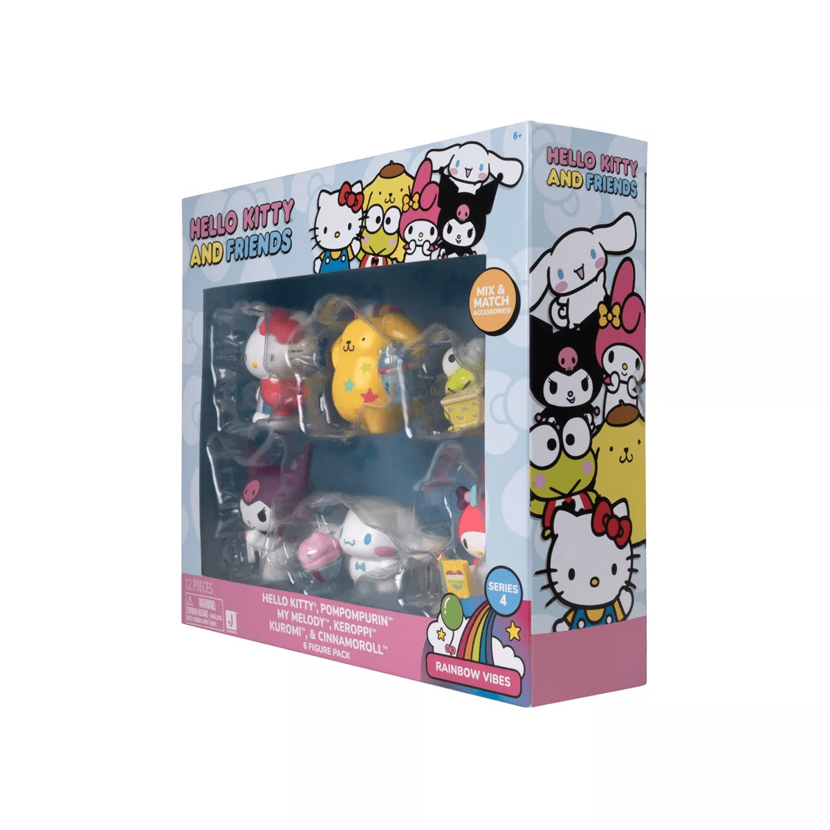 Hello Kitty 6" Retro Rainbow Mini Figure: 6 Plastic Figures Set for Collection - Image 17