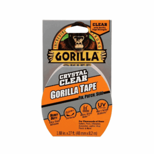 Gorilla Clear Repair: Heavy Duty Clear Tape, 27 Ft Length, 1.88 in Width, Polyresin Material, Art & Stationery Use