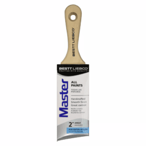 Master 2" Paint Brush: Angle Applicator for All Paint Types, Wood & Plastic Handle, Ideal for Walls, 8.5" Height