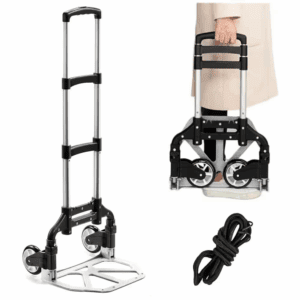 Aluminum Folding Hand Truck, 180Lbs. Capacity Portable Dolly Cart for Moving, Ideal for Home, Auto, Office