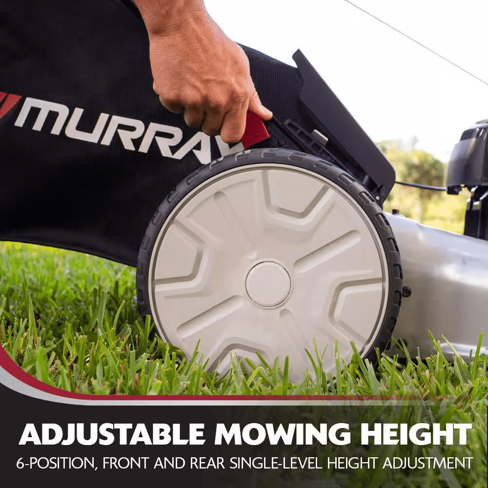 21 In. 140 Cc Briggs and Stratton Walk behind Gas Push Lawn Mower with Height Adjustment and with Mulch Bag - Image 8