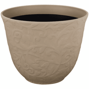 17 in Dia X 13.5 in Genoa Cream Resin Planter Decorative Pots with Drainage Hole