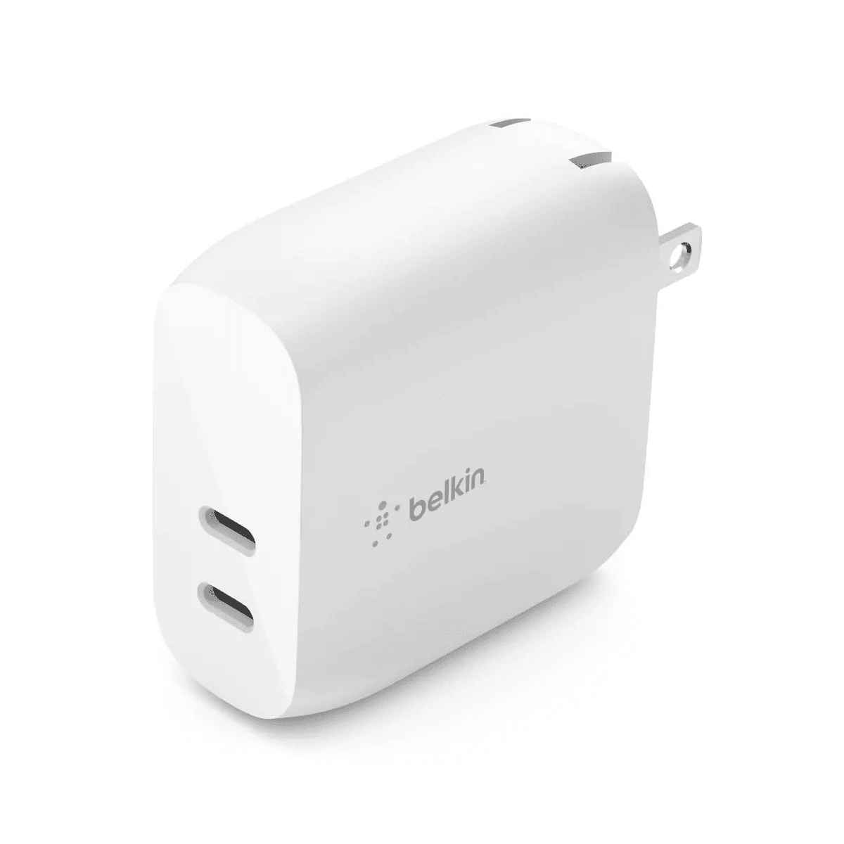 Belkin Boostcharge (20W) Dual USB-C with (40W) Stand Alone Wall Charger: Quick Charge, Lightweight Design, Compatible with Apple Iphone 14/15 Series
