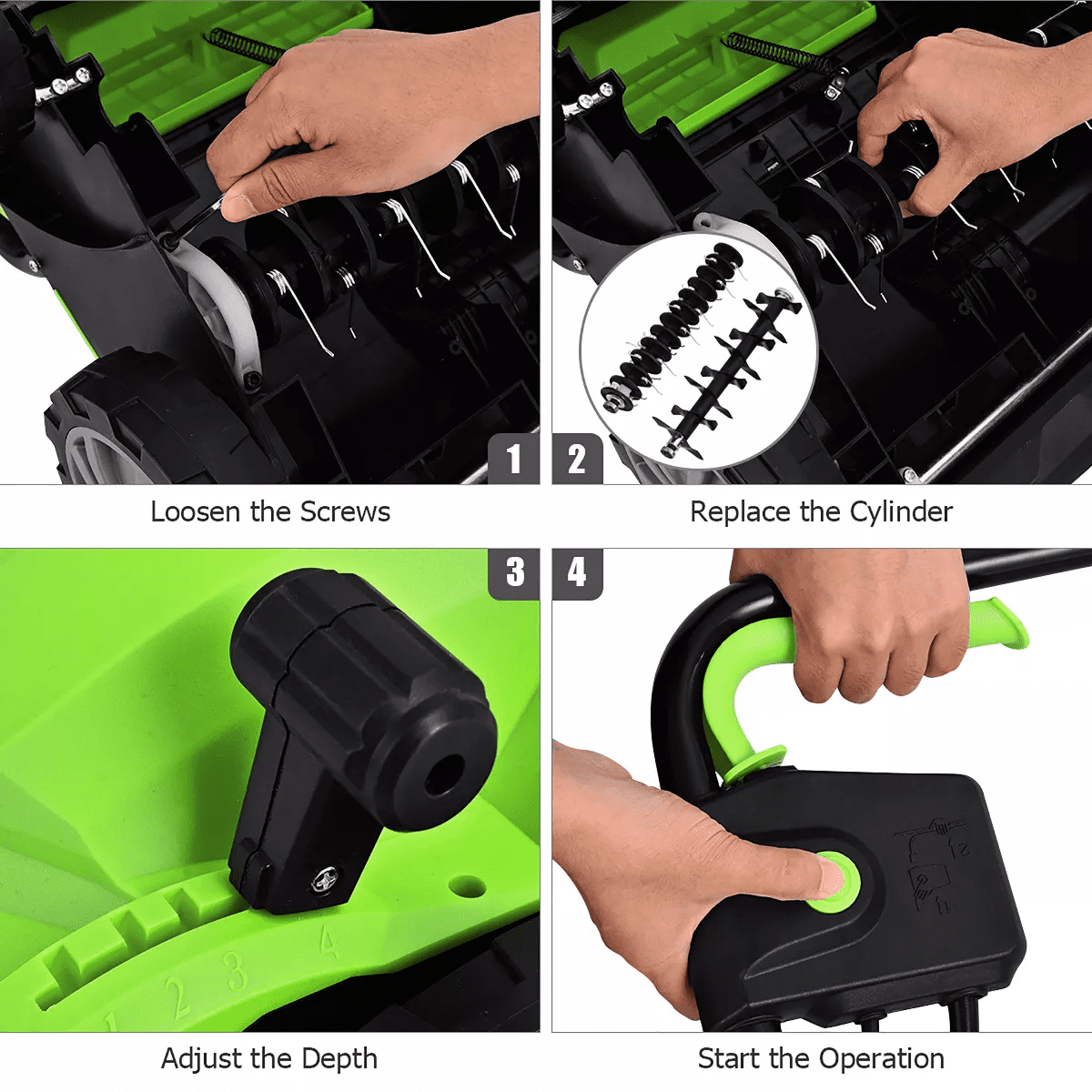 Ironmax 12Amp Corded Scarifier 13" Electric Lawn Dethatcher - Image 4