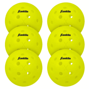 Franklin Sports X40 Pickleballs Vellum - 6Pc: Neon Yellow, Polyethylene, All Ages