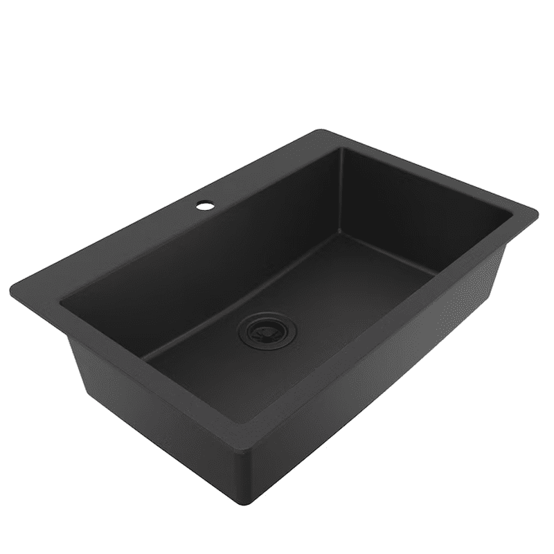 Drop-In or Undermount 33.0-In X 22.0-In Quartz Single Bowl Kitchen Sink - Image 9