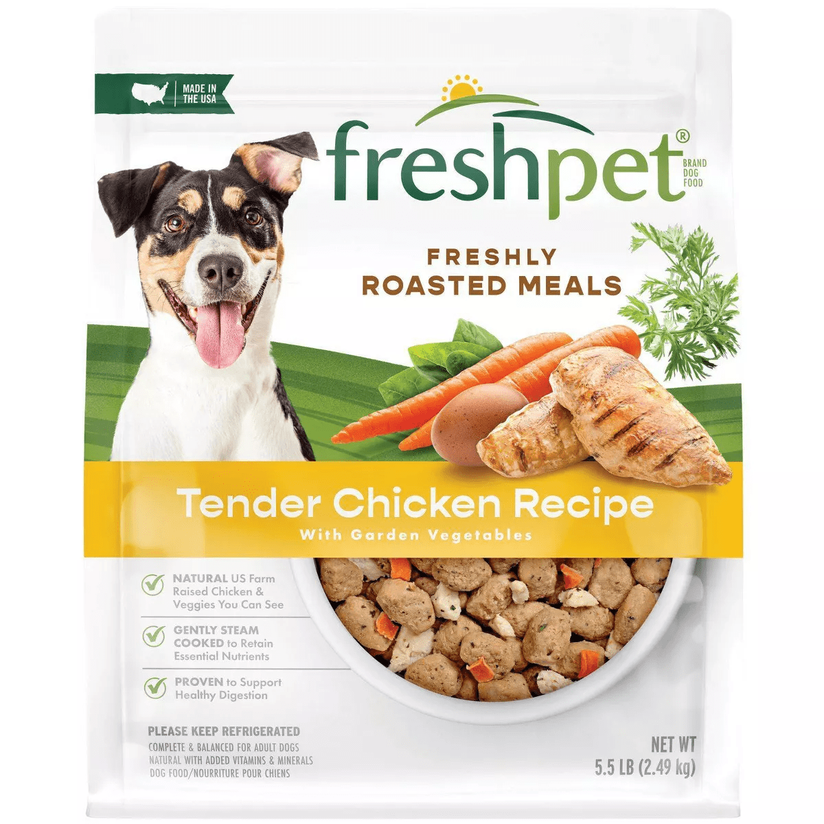 Freshpet Select Roasted Meals Tender Chicken and Vegetable Recipe Refrigerated Wet Dog Food - 5.5Lbs