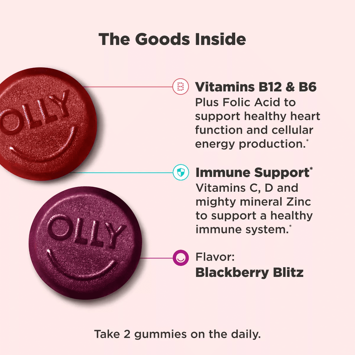 OLLY Men'S Multivitamin Gummy - Blackberry Blitz - Image 4