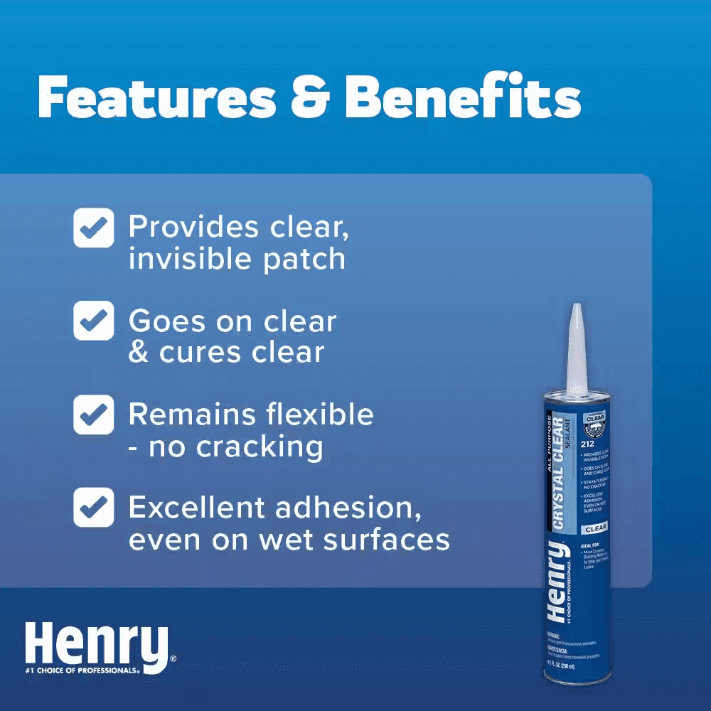 212 All Purpose Crystal Clear Sealant Caulk 10.1 Oz. - Image 2