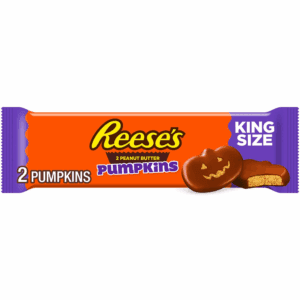 Milk Chocolate King Size Peanut Butter Pumpkins Halloween Candy, Pack 2.4 Oz, 2 Pieces