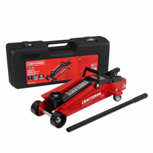 Black 2.25-Ton Steel Hydraulic Trolley Jack