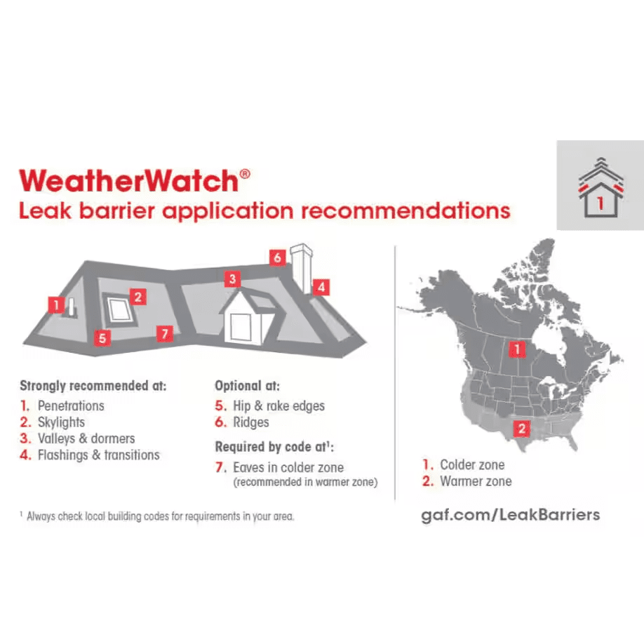 Weatherwatch 36 In. X 50 Ft., 150 Sq. Ft. Mineral-Surfaced Peel and Stick Roof Leak Barrier Roll - Image 7
