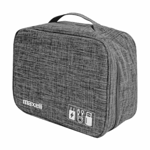 Soft Shell Electronic Carrying Case with Mesh Pockets, for Usbs, Gray