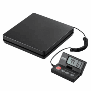 Digital Shipping Scale 110 Lbs. 90 Degrees Foldable LCD Screen Package Food Scale with Timer, Hold Function