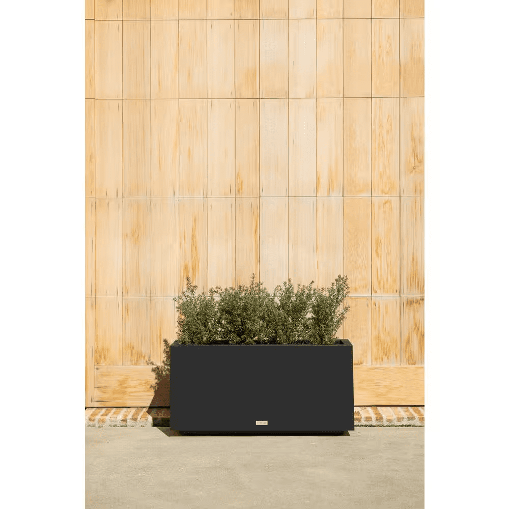 Long Box Extra Large Black Plastic Rectangular Planter with Drainage Holes (10 In. L X 32 In. W X 16.25 In. H) - Image 6