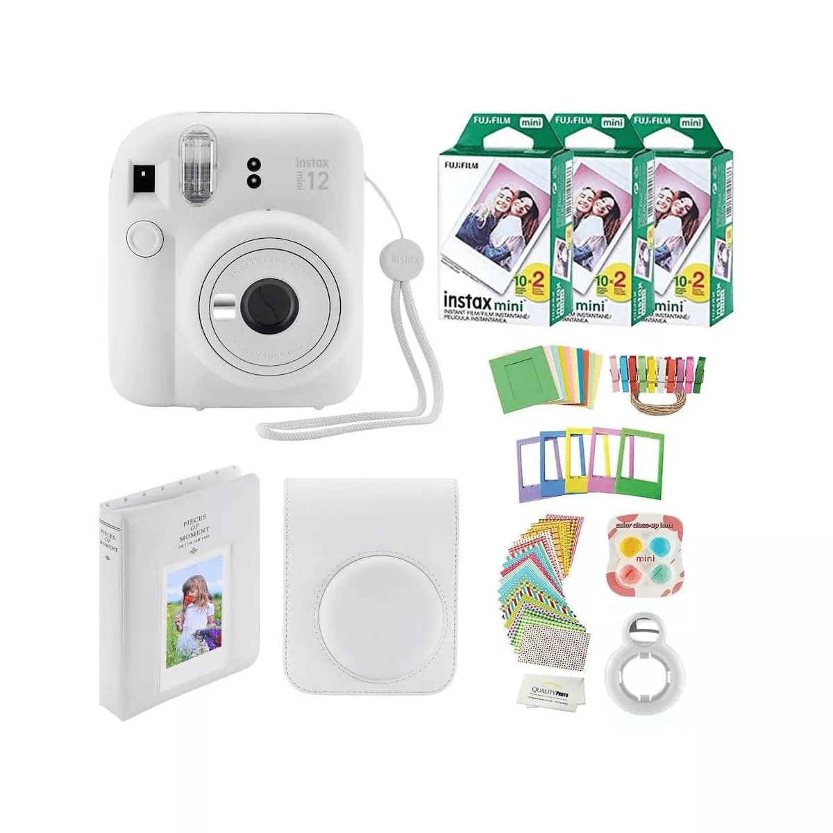 Fujifilm Instax Mini 12 Instant Camera with Case 60 Fuji Films Decoration Stickers Frames Photo Album and More Accessory Kit - Image 8