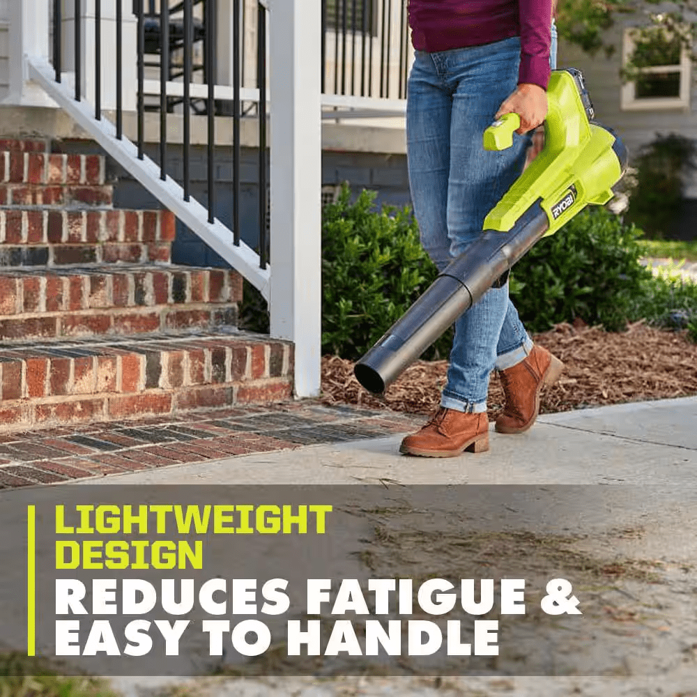 ONE+ 18V 13 In. Cordless Battery Walk behind Push Lawn Mower and 250 CFM Blower with (2) Batteries and (2) Chargers - Image 8