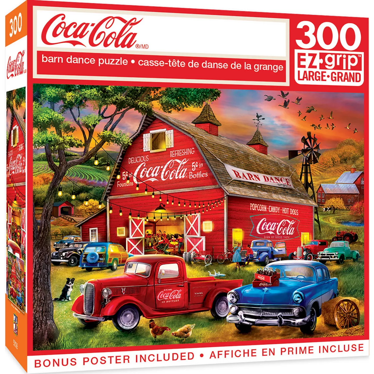 Masterpieces 300 Piece EZ Grip Puzzle - Coca-Cola Barn Dance - 18"X24" - Image 2