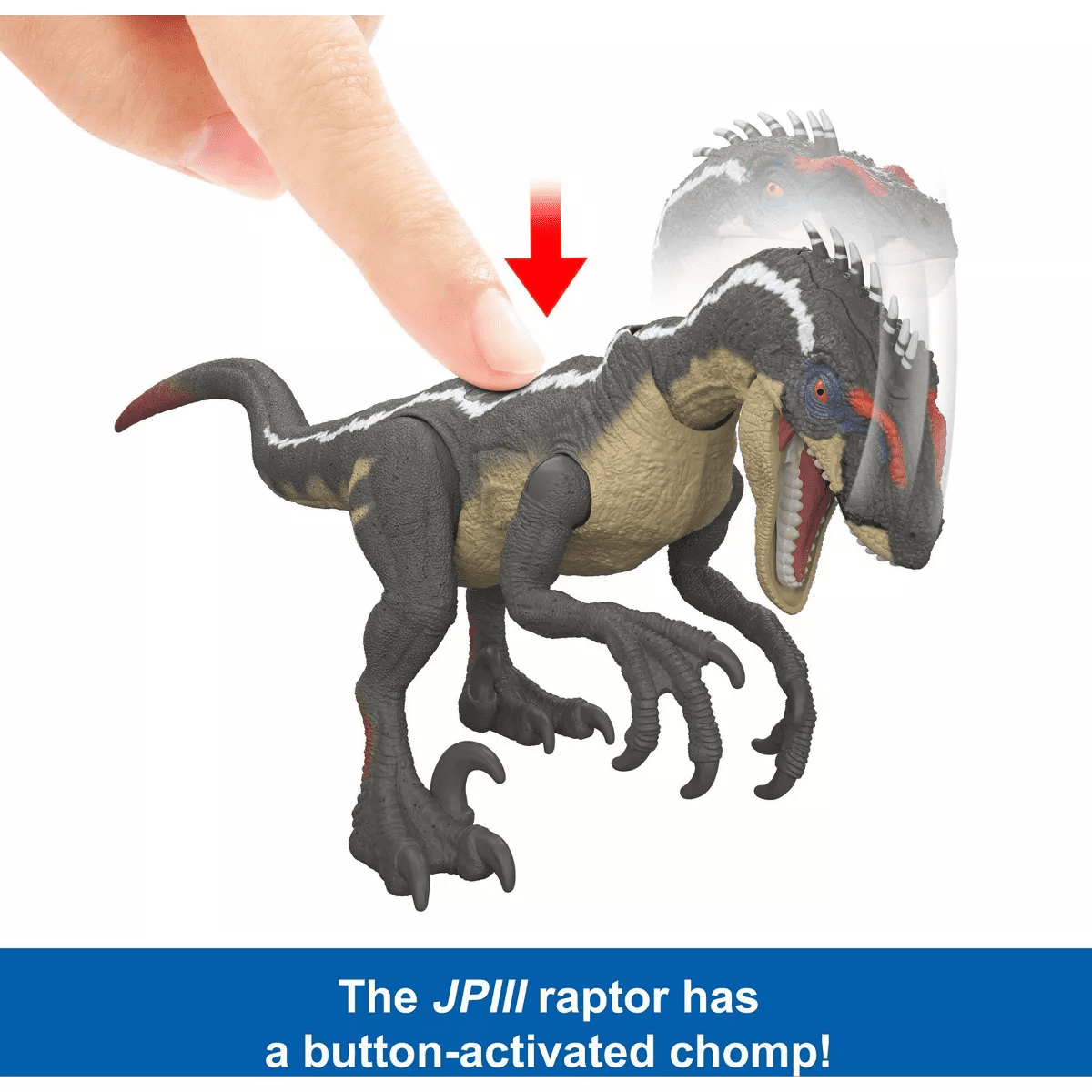 Jurassic World Jurassic Park I II and III Velociraptor Trilogy Set, 3 Action Figures with Attack - Image 7