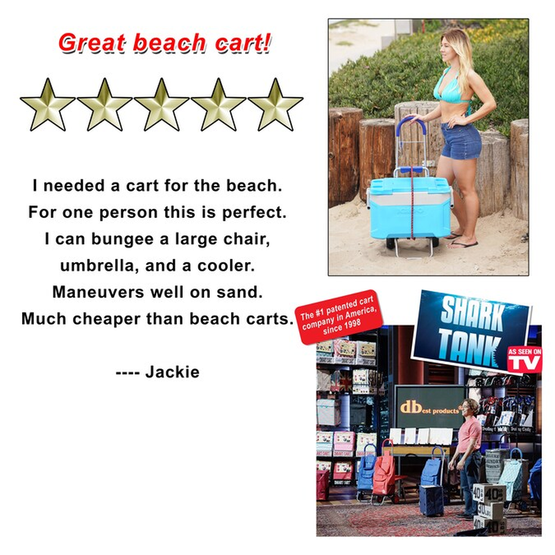 200-Lbs. Capacity 2 -Wheel Blue Steel Dolly - Image 5