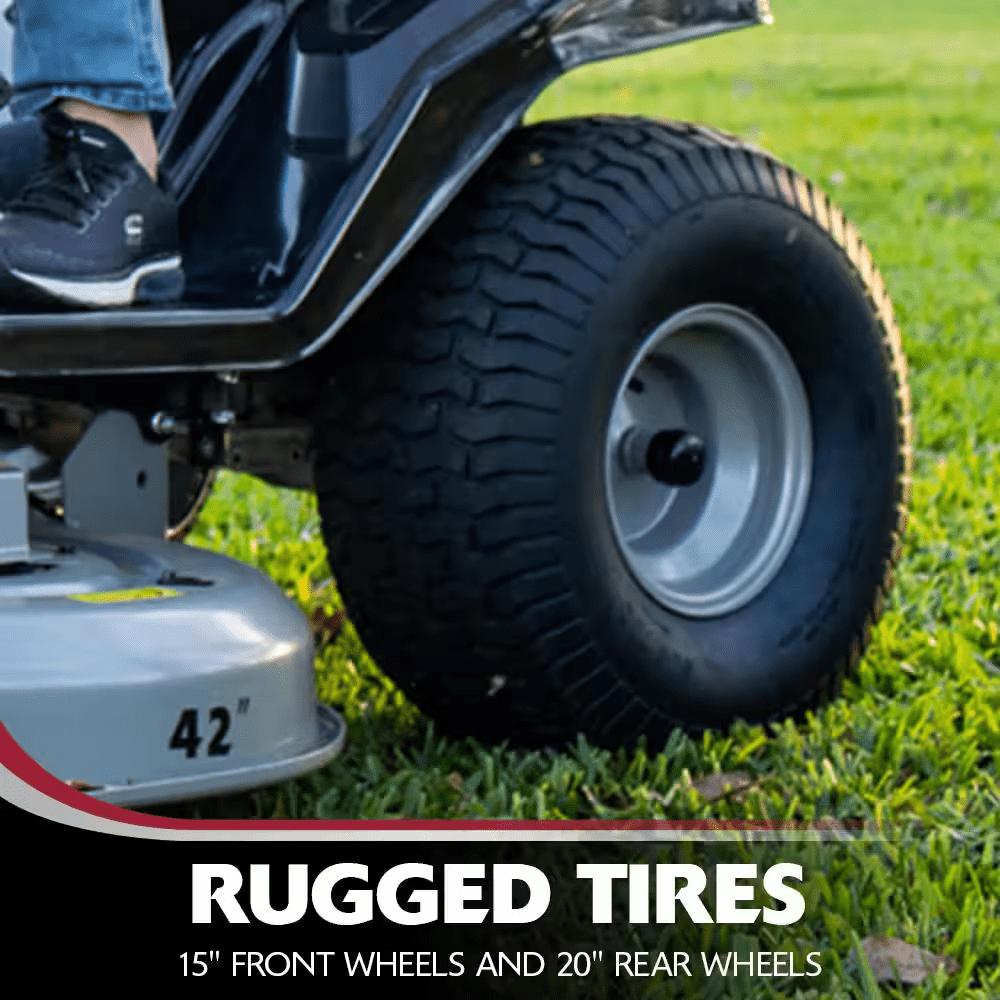 MT100 42 In. 13.5 HP 500Cc E1350 Series Briggs and Stratton Engine 6-Speed Manual Gas Riding Lawn Tractor Mower - Image 11