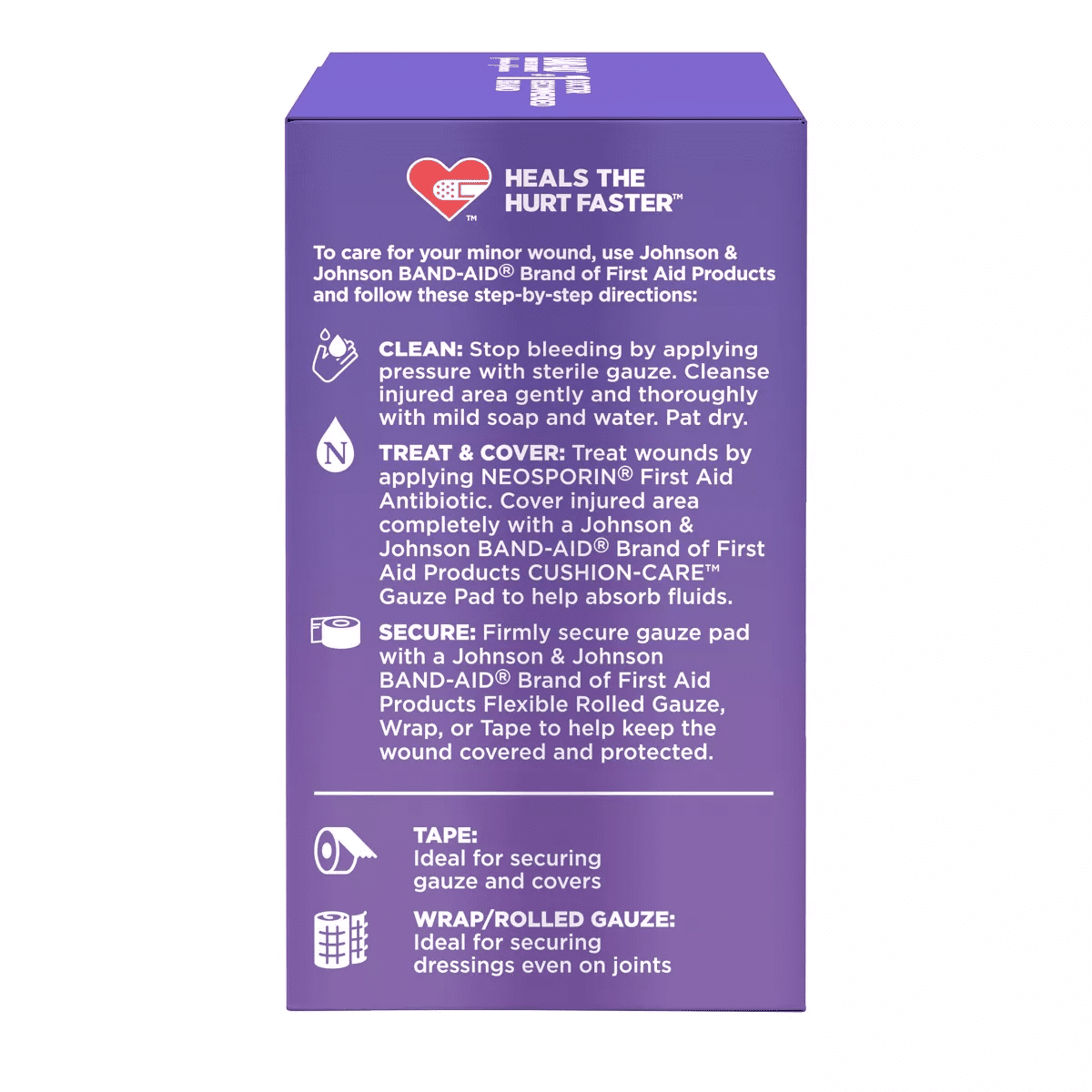 Johnson & Johnson Brand Cushion Care Gauze Pads, Small, 2 in X 2 in - 10 Ct - Image 6