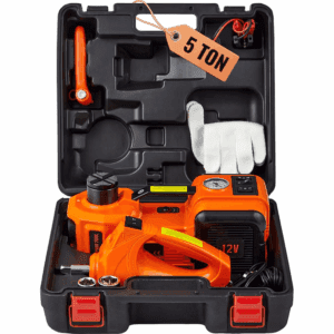 Orange 5-Ton Steel Hydraulic Jack Kit