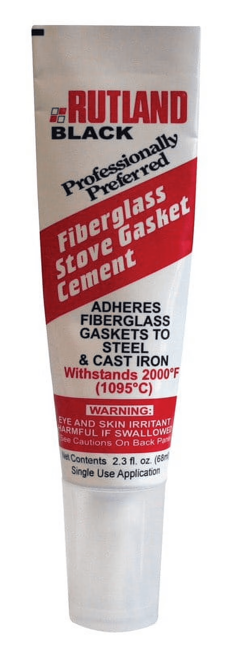 , Cement Fiberglass, Black Stove Gasket Industrial Sealant, 0.40000 Pounds 2.3 Oz