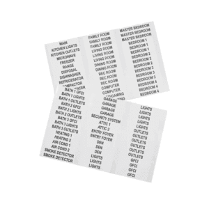 Wire Markers-Household Electric Panel W/Directory