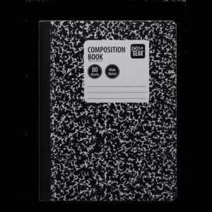 Composition Book, Wide Ruled, 7.5"X 9.75", Marble Design, Paper Cover, 80 Sheets
