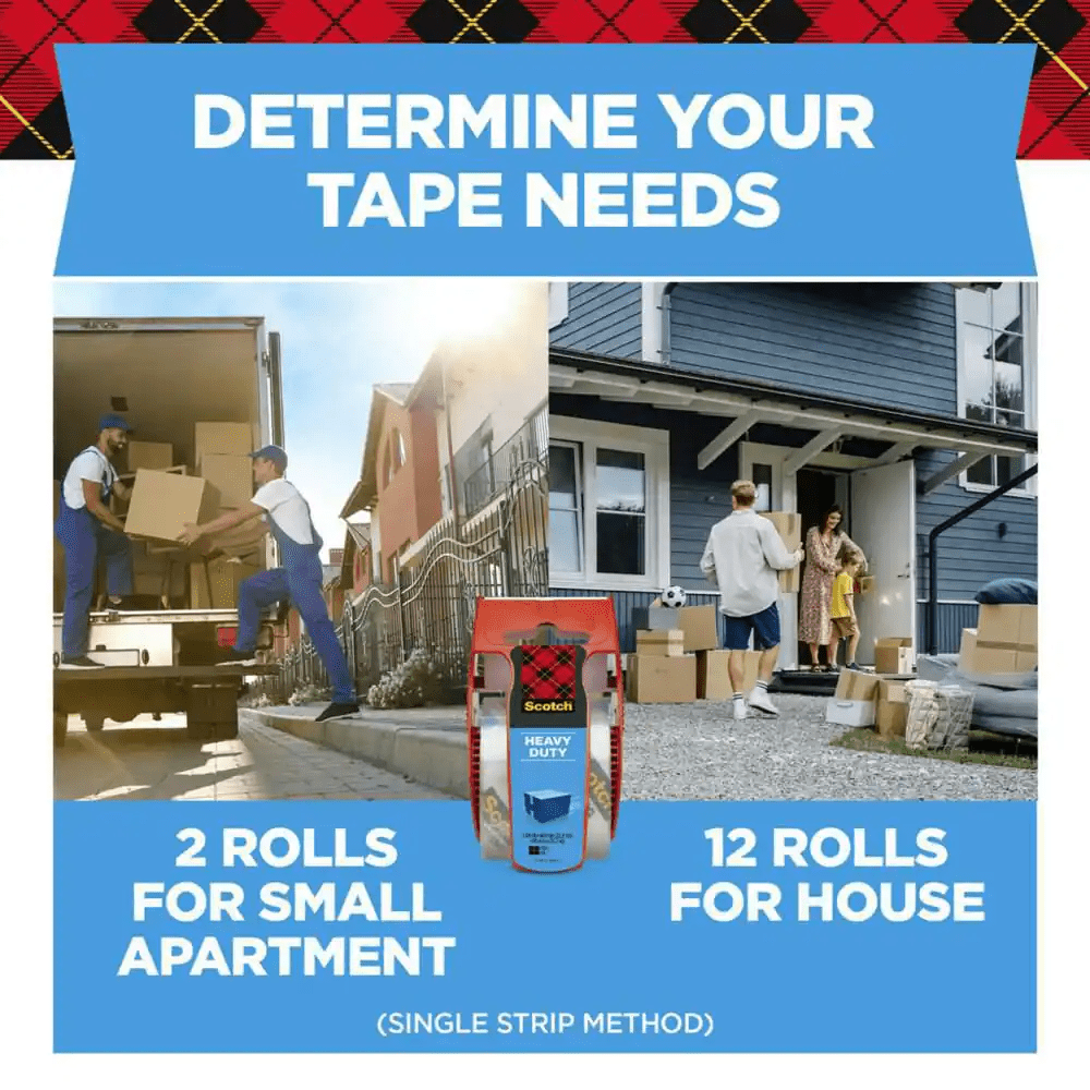 1.88 In. X 22.2 Yds. Heavy Duty Shipping Packaging Tape with Dispenser - Image 5